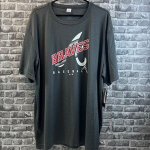 NWT‎ Atlanta Braves Majestic Heather Gray T-Shirt